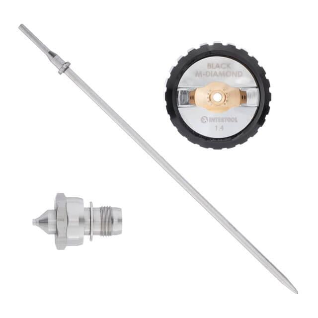 Комплект форсунки Intertool PT-2614 1,4 мм к краскопультам HVLP Black M-Diamond PT-0163/PT-0164/PT-0168 (9187363)