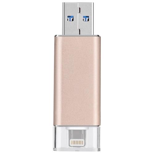 Флешка USB lightning MFI Hoco UD2 16GB для iPhone Gold USB 3.0 - фото 3