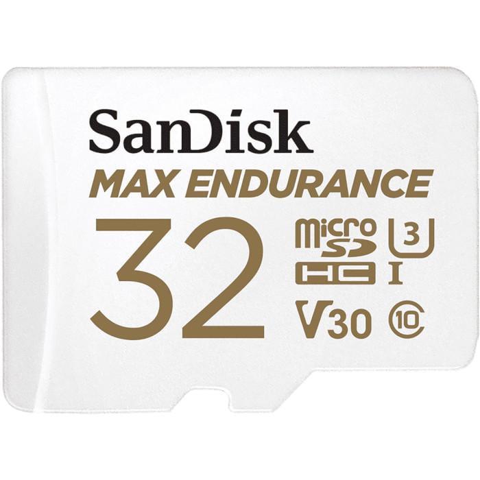 Карта памяти SanDisk Max Endurance microSDHC UHS-1 U3 32 Gb class 10 V30 R100Mb/sW40Mb/s SD-адаптер (611629)