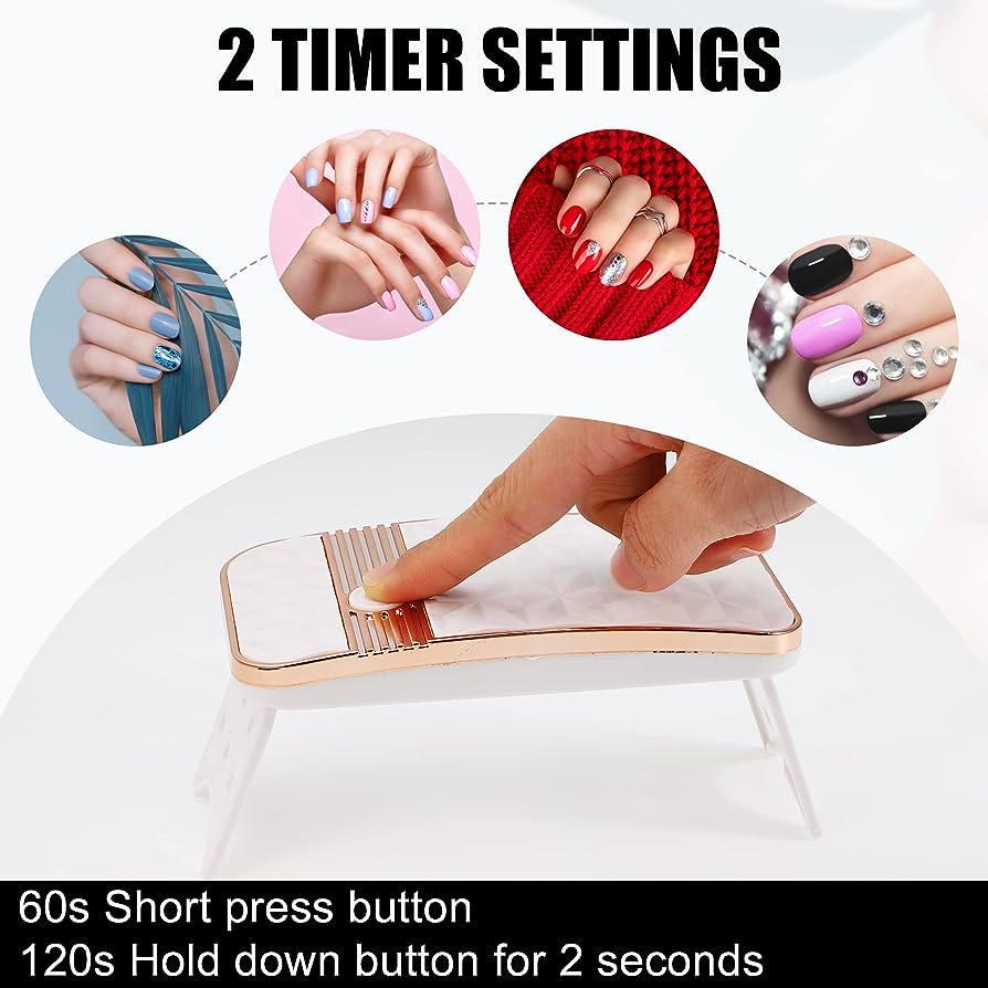 Компактная лампа Diamond mini 2 для сушки ногтей на USB кабеле 54 Вт Белый - фото 3