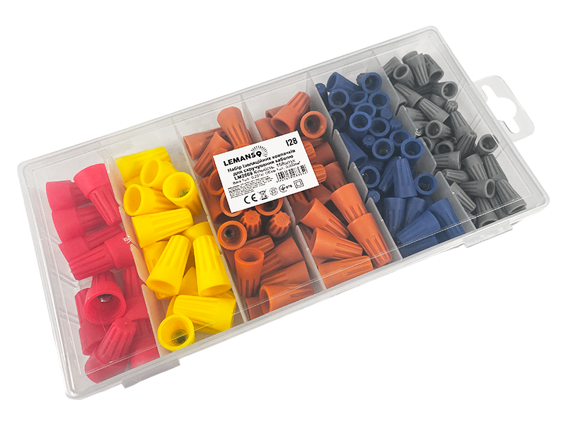 Набор изоляционных колпачков Lemanso LM2669 для скручивания кабеля 158 шт. (7943)