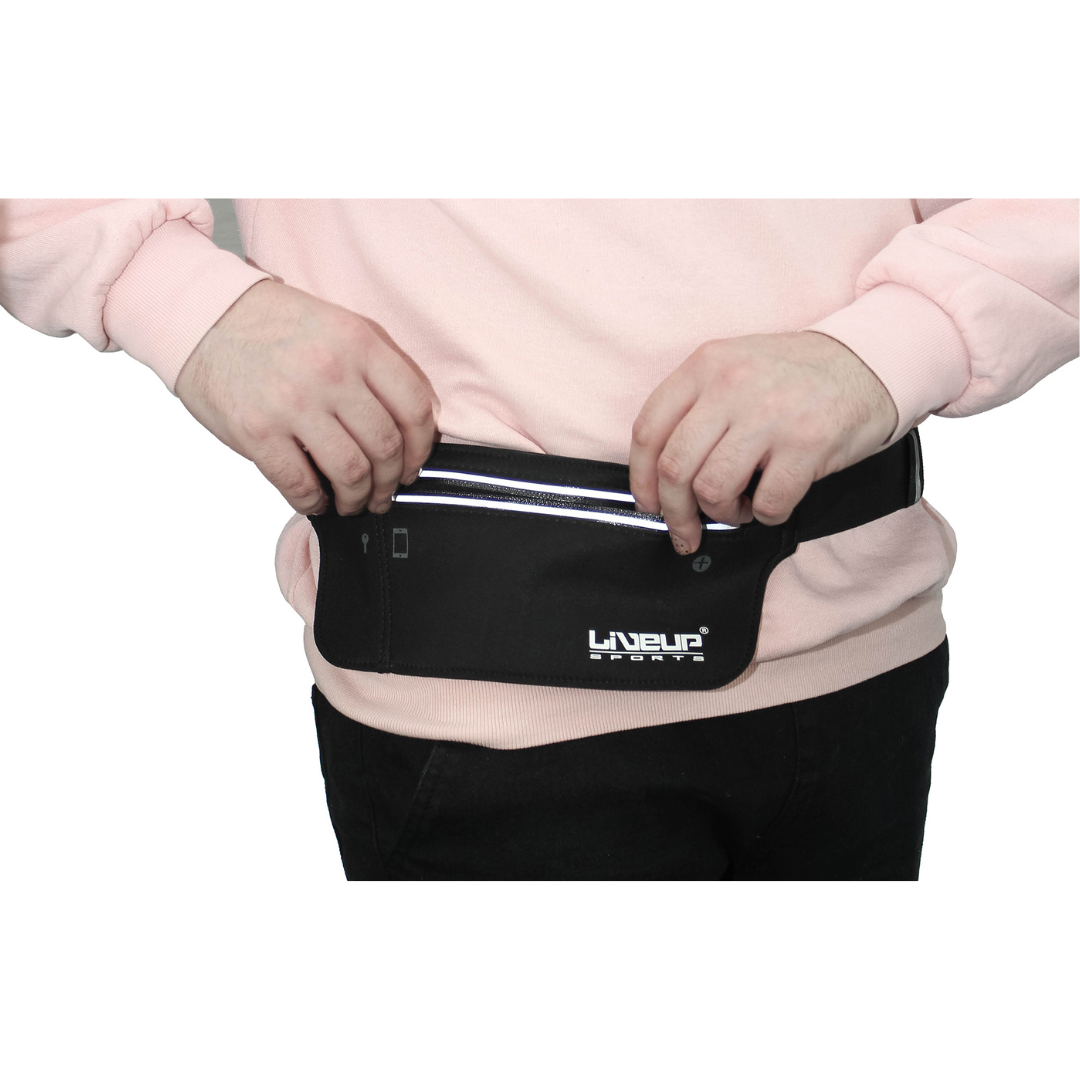 Пояс для бiгу LiveUp Waist Pack Чорний (NIA3799) - фото 6