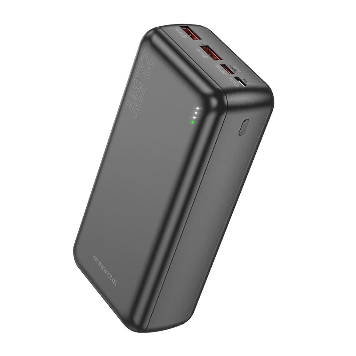 Повербанк Borofone BJ38B Power 22,5W +PD20W Fully Compatible 30000 mAh Black (6941991105609)