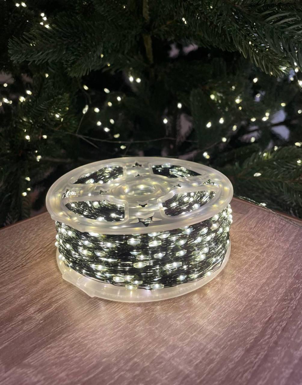 Гирлянда Роса 200 м 2000 LED Белый теплый/Зеленый провод (6453) - фото 3 Гирлянда Роса 200 м 2000 LED Белый теплый/Зеленый провод (6453) - фото 3