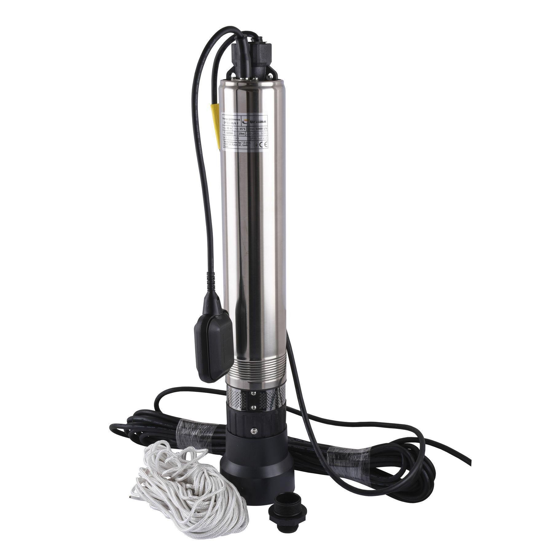 Колодезный насос Optima OP 5,1-48/6 F 0,6 кВт с поплавком (17446)