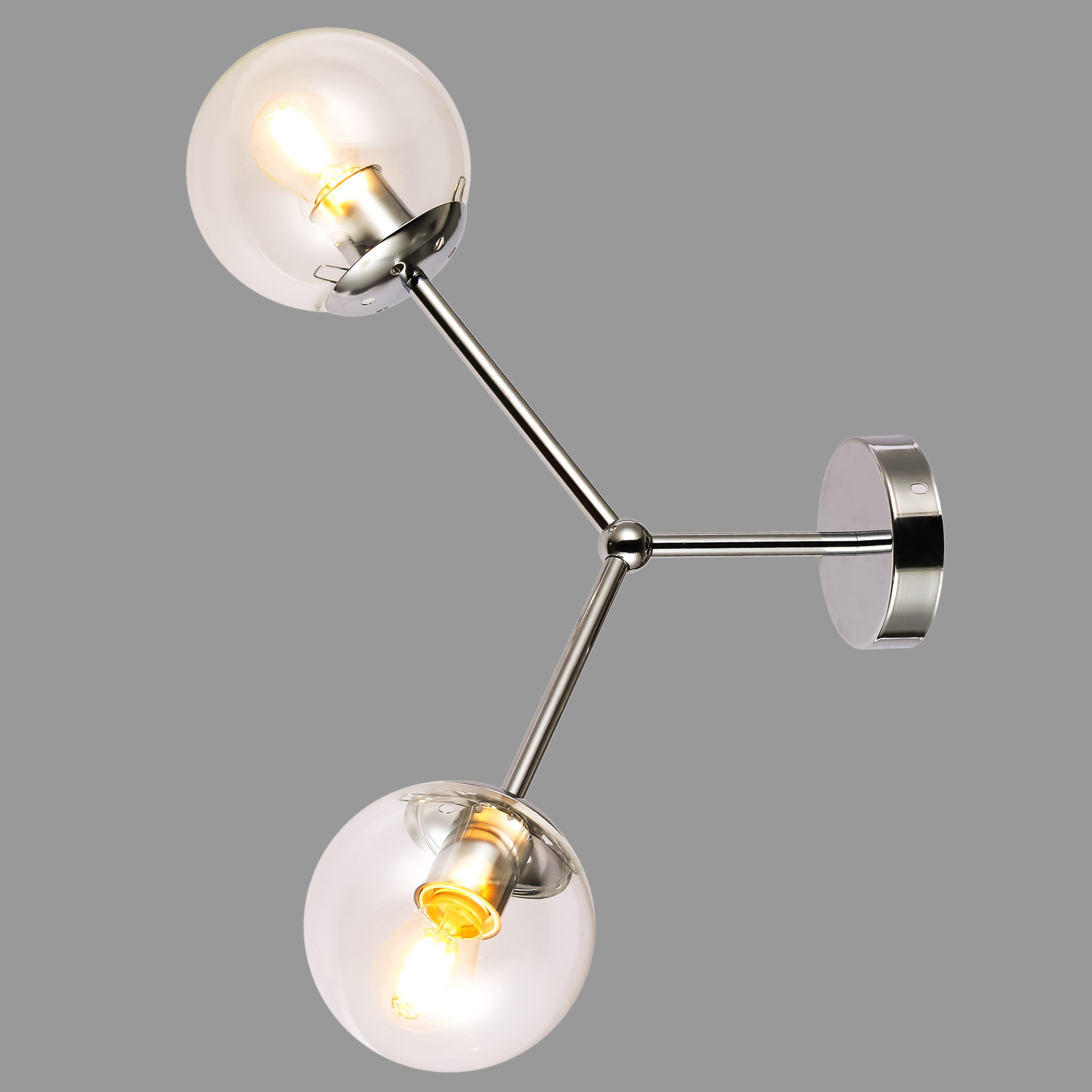 Светильник/бра настенный с двумя плафонами (52-W9811-2 CR+CL)