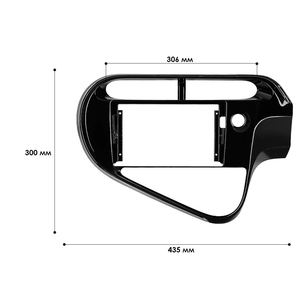 Переходная рамка 9" Lesko на авто Toyota Prius C 2018-2020 (7528) - фото 4