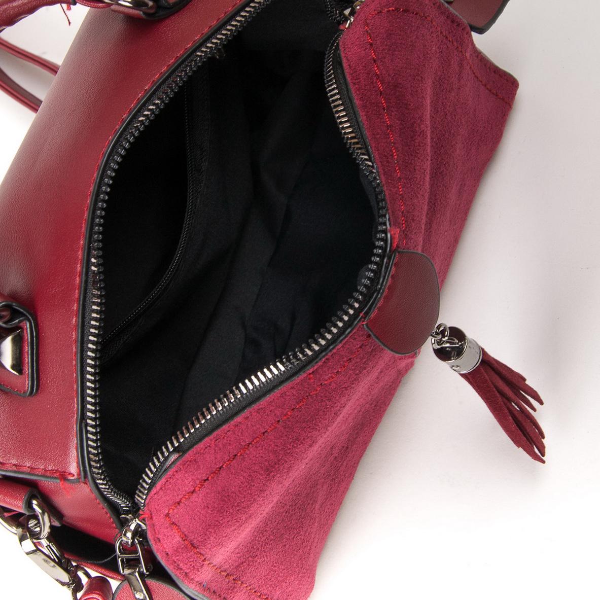 Женская модельная сумка из замша Fashion 53377 Бордовый - фото 4 Женская модельная сумка из замша Fashion 53377 Бордовый - фото 4