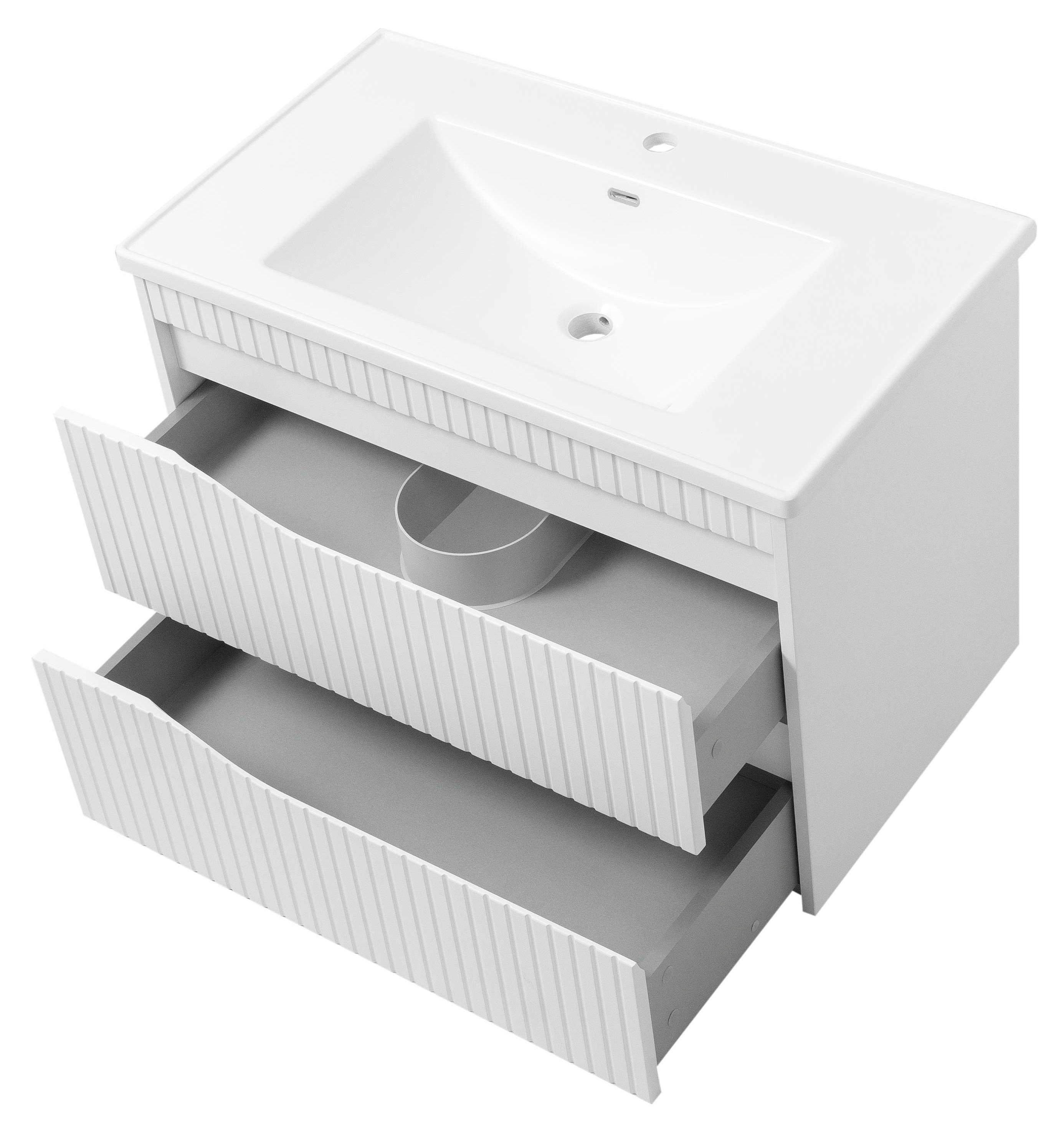 Тумба ЮВВІС Florence ТП-2 Д з умивальником Канте 100 см Білий матовий (UVV095) - фото 2 Тумба ЮВВІС Florence ТП-2 Д з умивальником Канте 100 см Білий матовий (UVV095) - фото 2