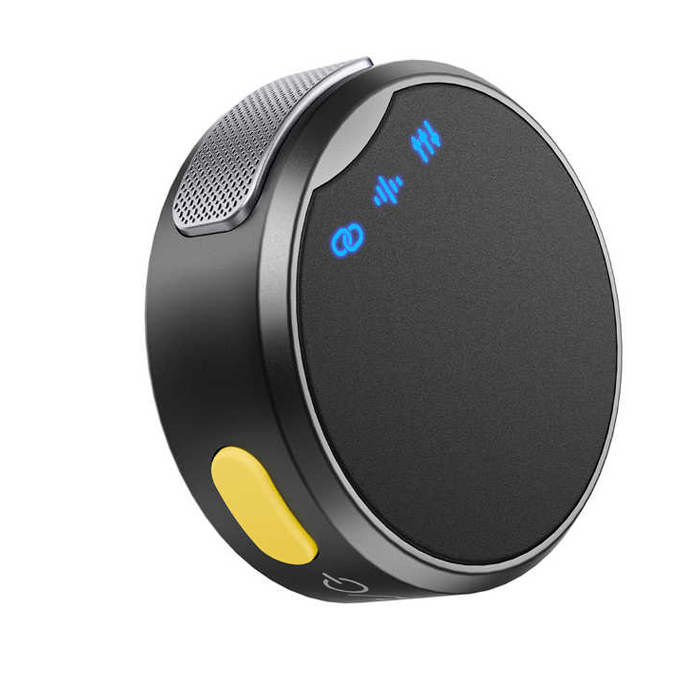 Микрофон петличный беспроводной Savetek M9 2в2 с двумя адаптерами для iPhone/Android Black/Yellow - фото 9