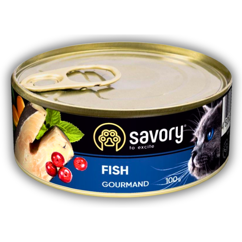 Корм влажный для привередливых кошек Savory с рыбой 100 г (30631) Корм влажный для привередливых кошек Savory с рыбой 100 г (30631)