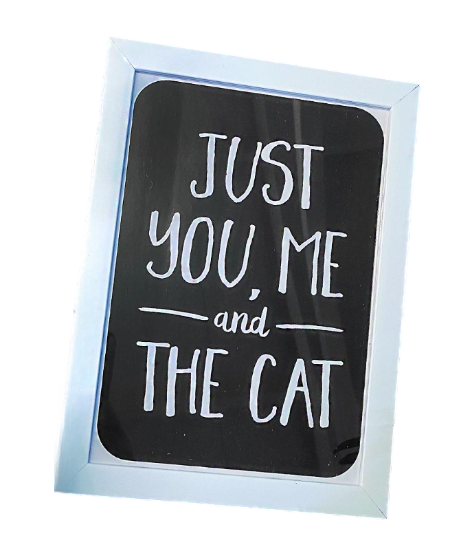 Постер в рамке Just you me and the cat 30x42 см A3 (WMT3_21L013_WH) Постер в рамке Just you me and the cat 30x42 см A3 (WMT3_21L013_WH)