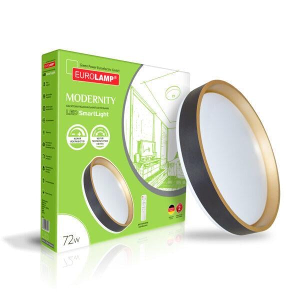 Світильник LED з пультом керування Eurolamp Modernity 72W 3000-6500K Black (21804042)
