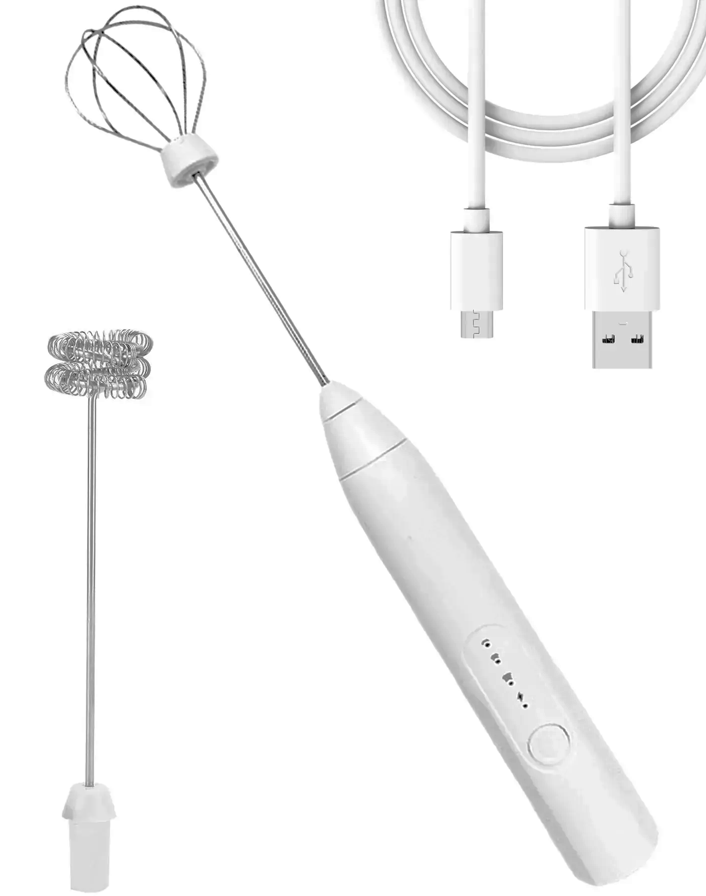 Капучинатор с USB зарядкой Белый (25279975)