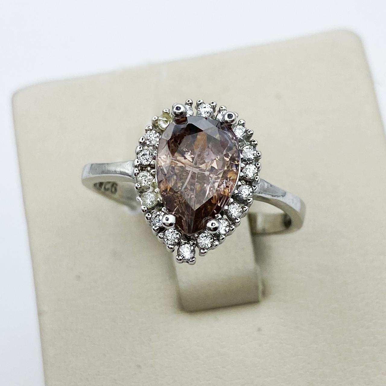 Кольцо серебряное с турмалином р. 19 3,4 г (1887878667)