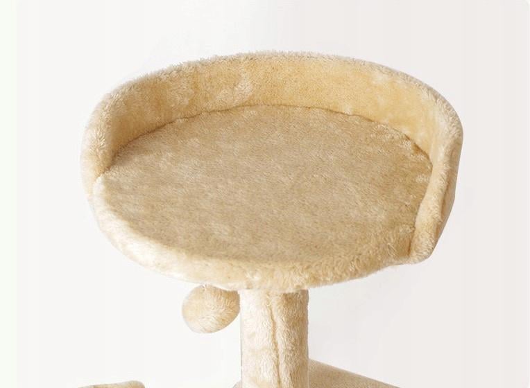 Будиночок котячий Ecarla дерев'яний Бежевий - фото 4