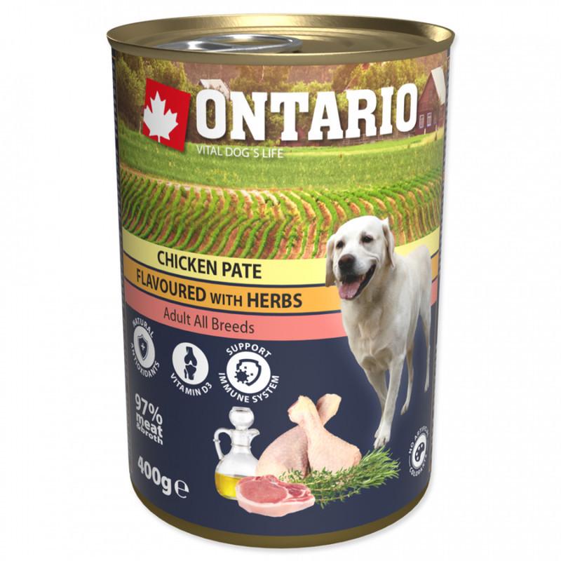 Консерва для собак Ontario Chicken Pate with Herbs с курицей и травами 400 г (214-21132)