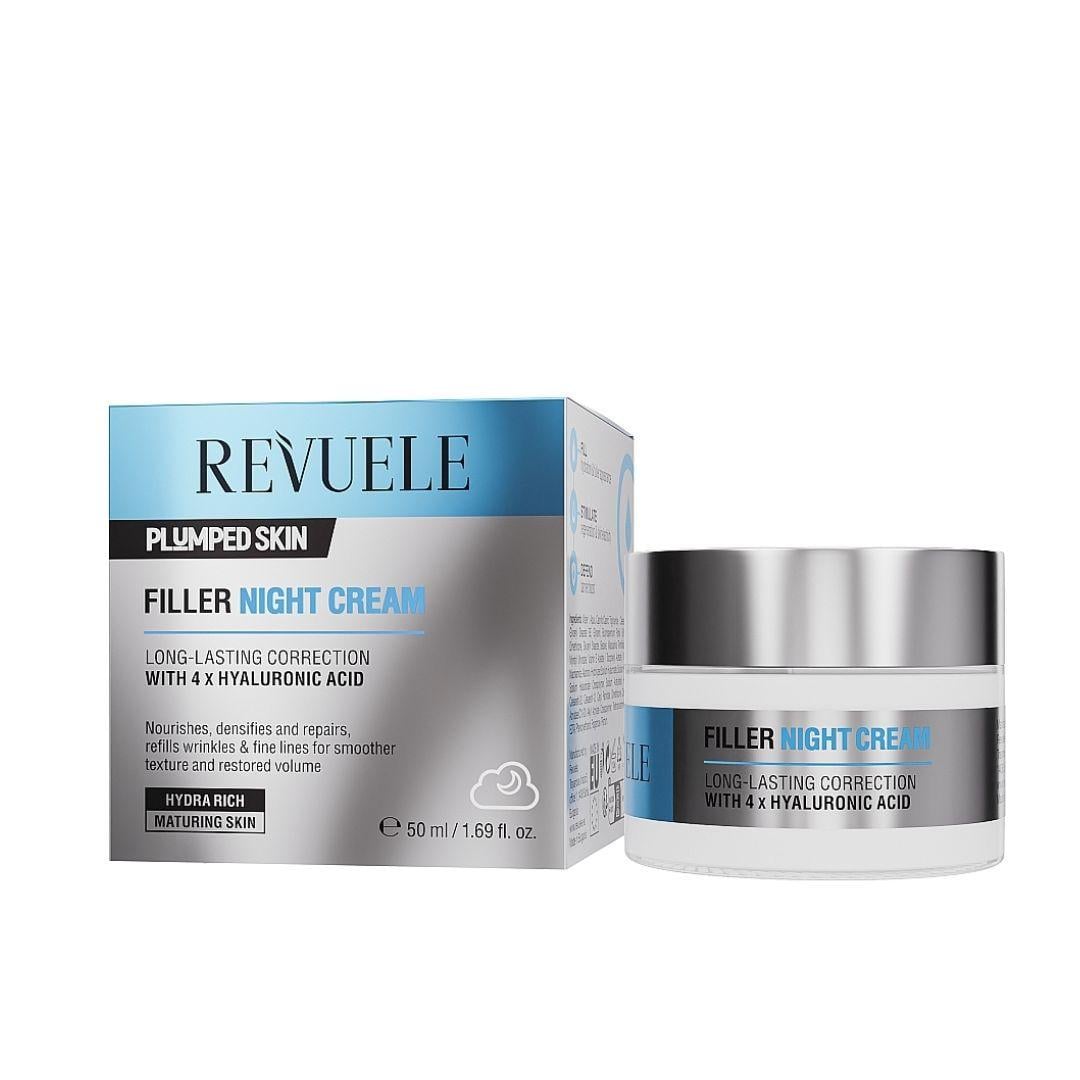 Крем-філлер нічний для обличчя Revuele Plumped Skin Filler з гіалуроновою кислотою 50 мл (13350674)