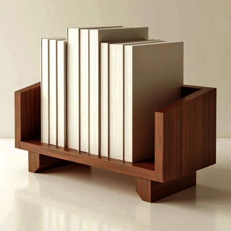 Полка книжная настольная из дерева Радаон Терракот (КПА-005532)