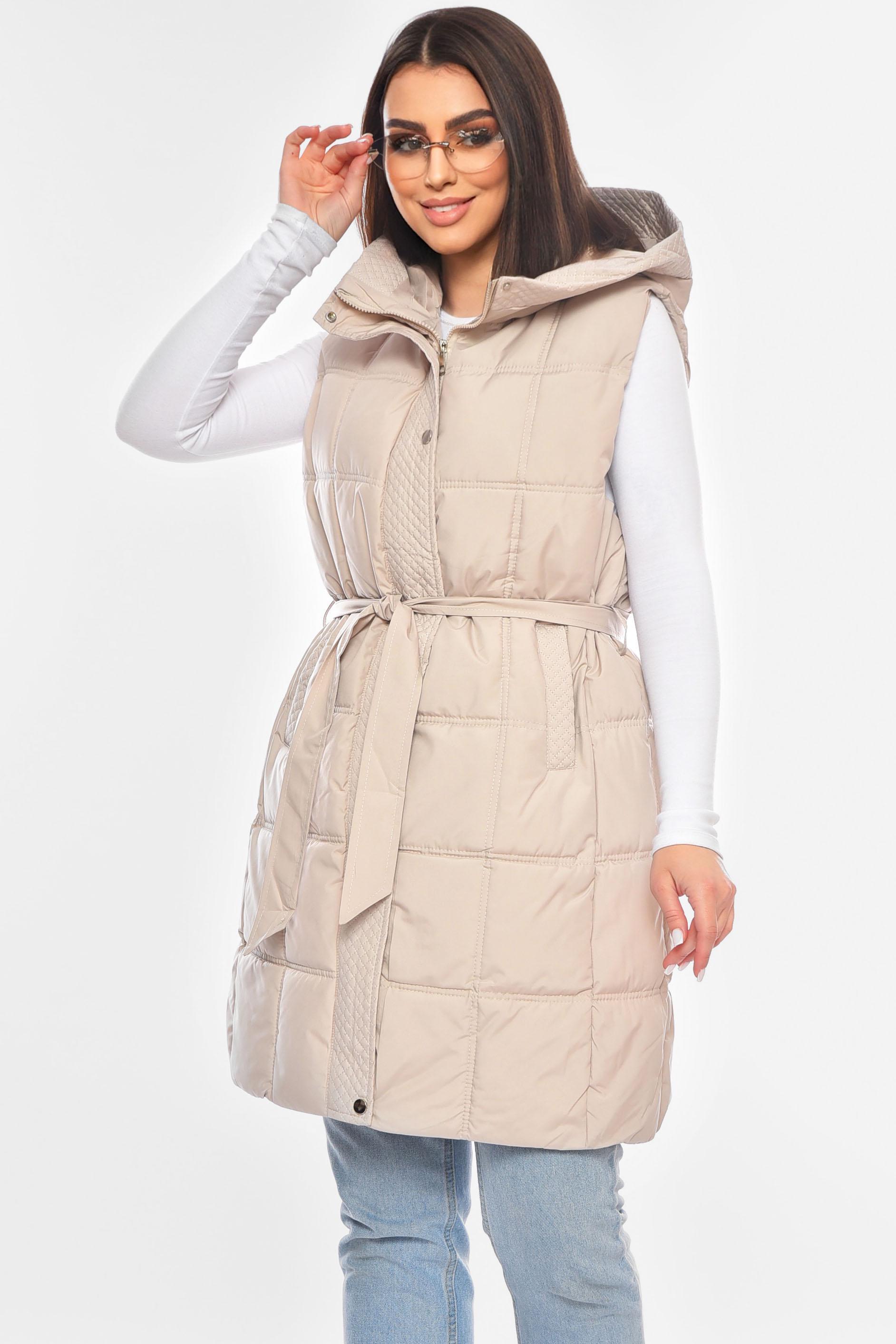 Жилетка жіноча батальна 200314 4XL Бежевий