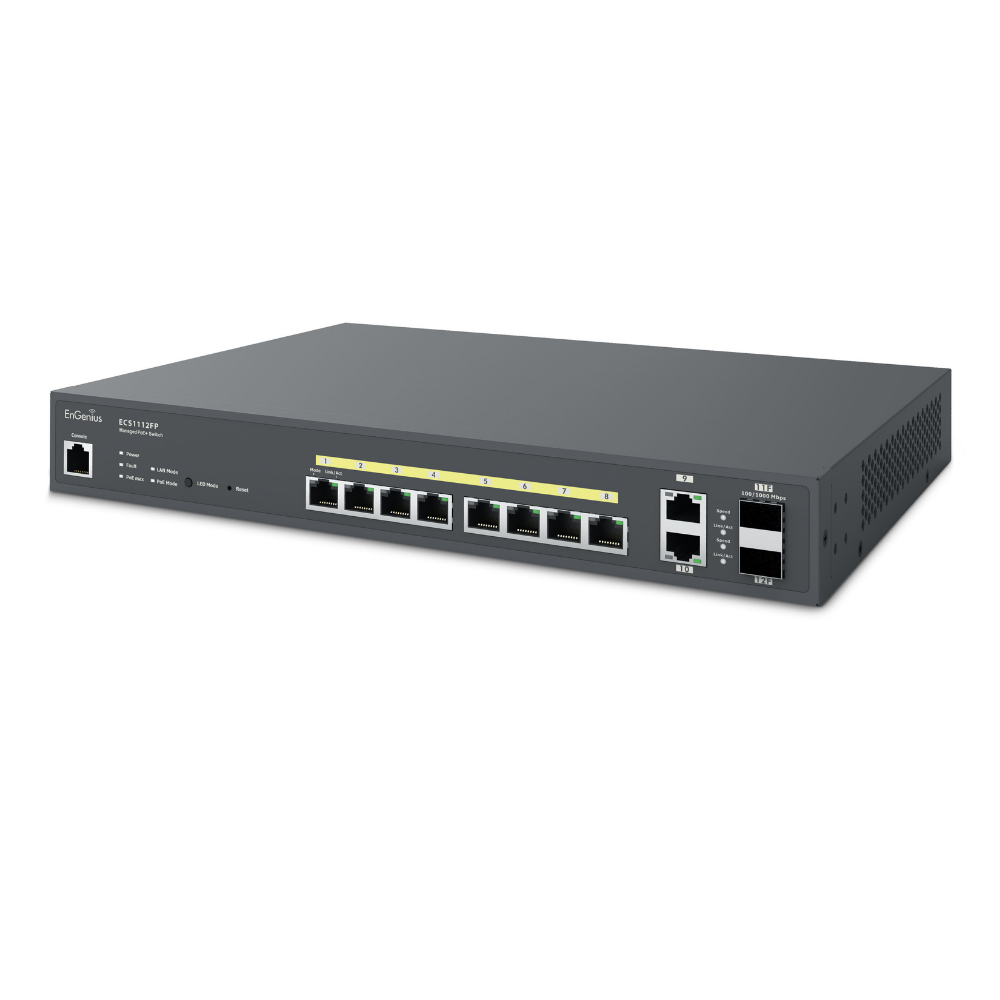 Комутатор EnGenius ECS1112FP 10xGbE+2xSFP L2+130W Cloud (557372) - фото 4