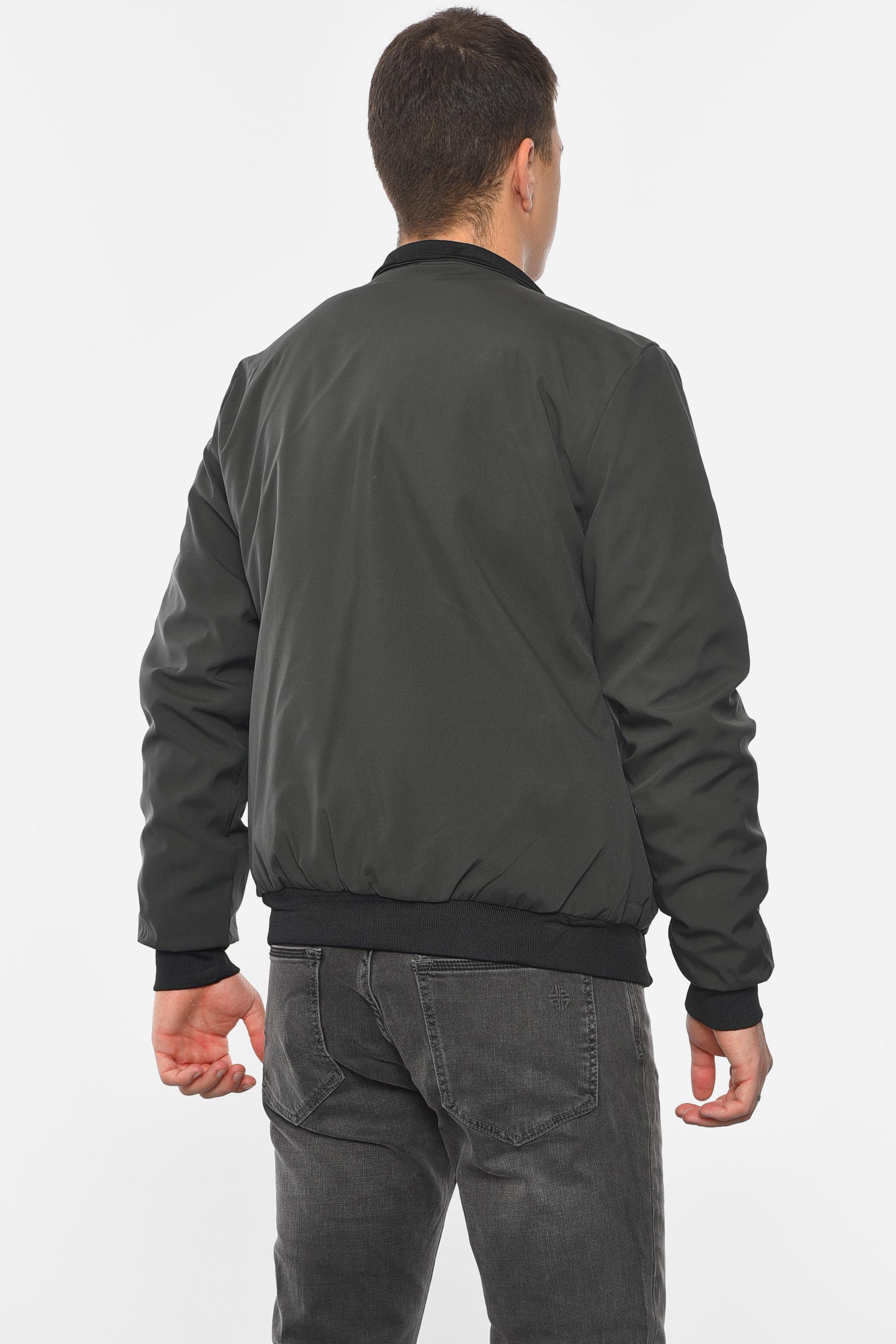 Бомбер мужской однотонный XL Темно-серый (190557) - фото 3