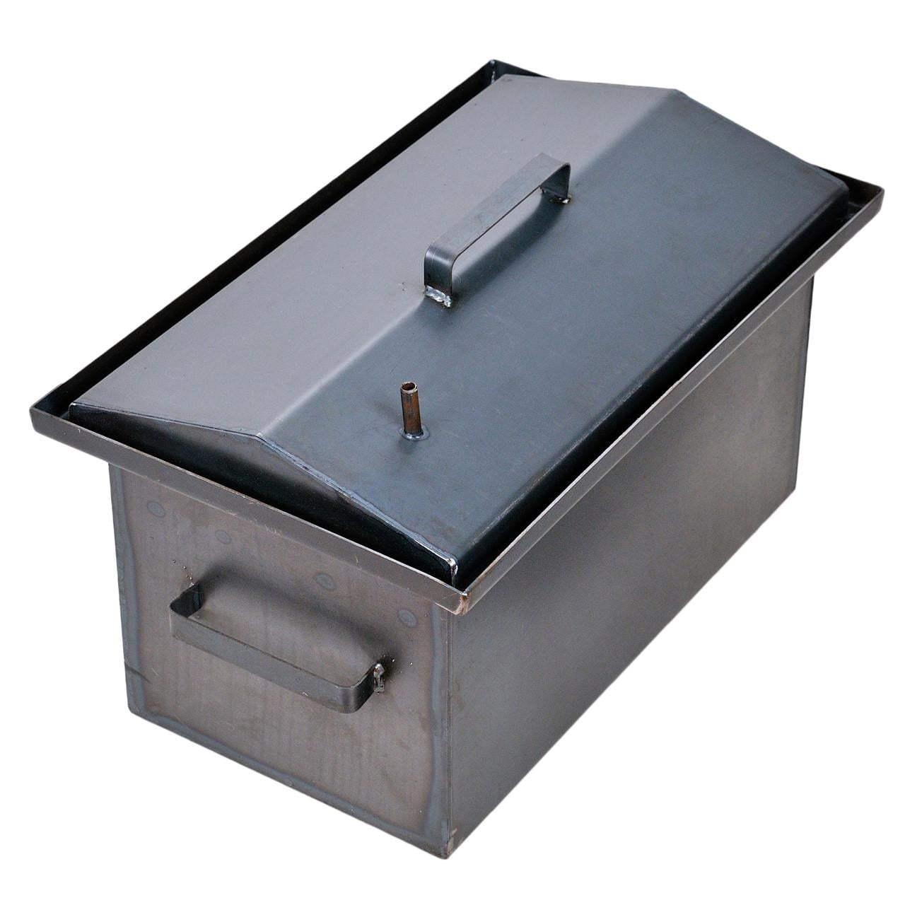 Коптильня горячего копчения 2 мм 520х320х300 мм из гидрозатвором