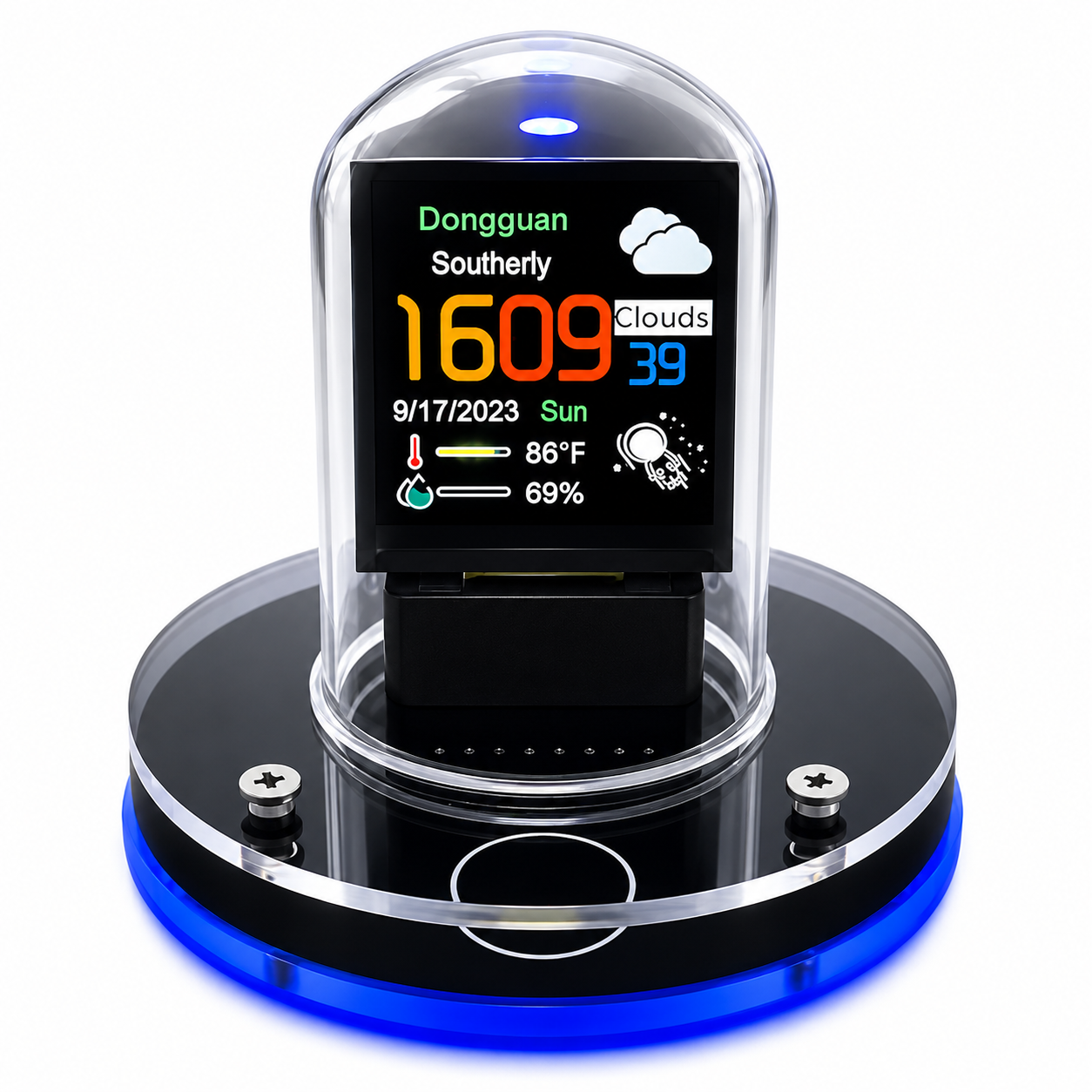 Годинник настільний розумний з Wi-Fi та RGB-підсвічуванням (1015-961-00) Годинник настільний розумний з Wi-Fi та RGB-підсвічуванням (1015-961-00)