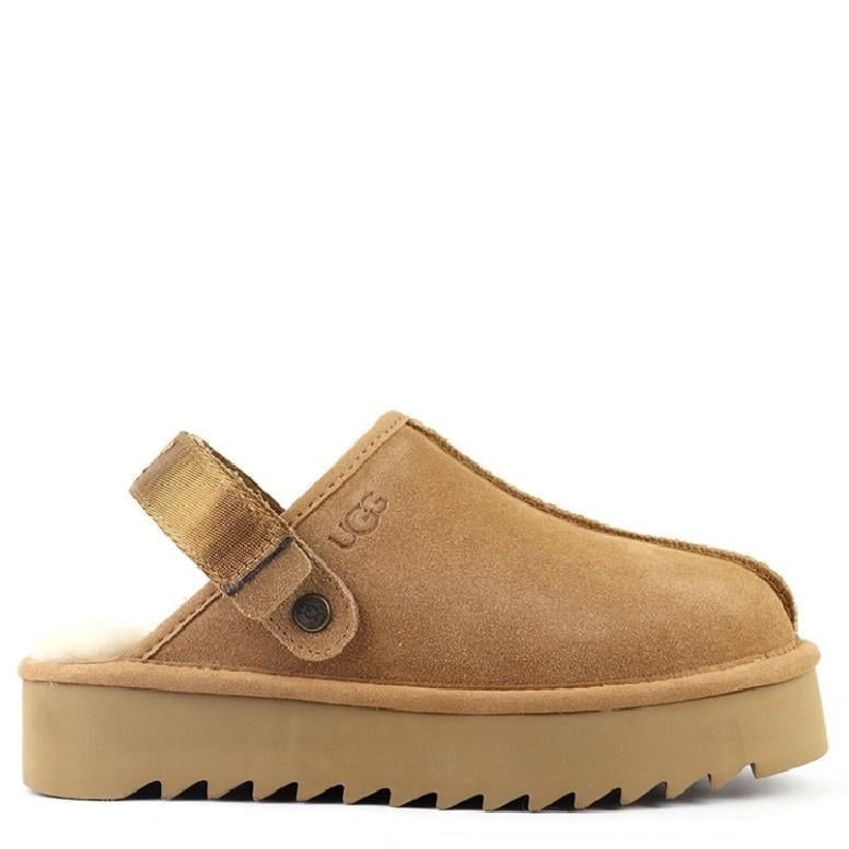 Уггі жіночі UGG Lanah Clog Chestnut Platform р. 37 Помаранчевий (28043)
