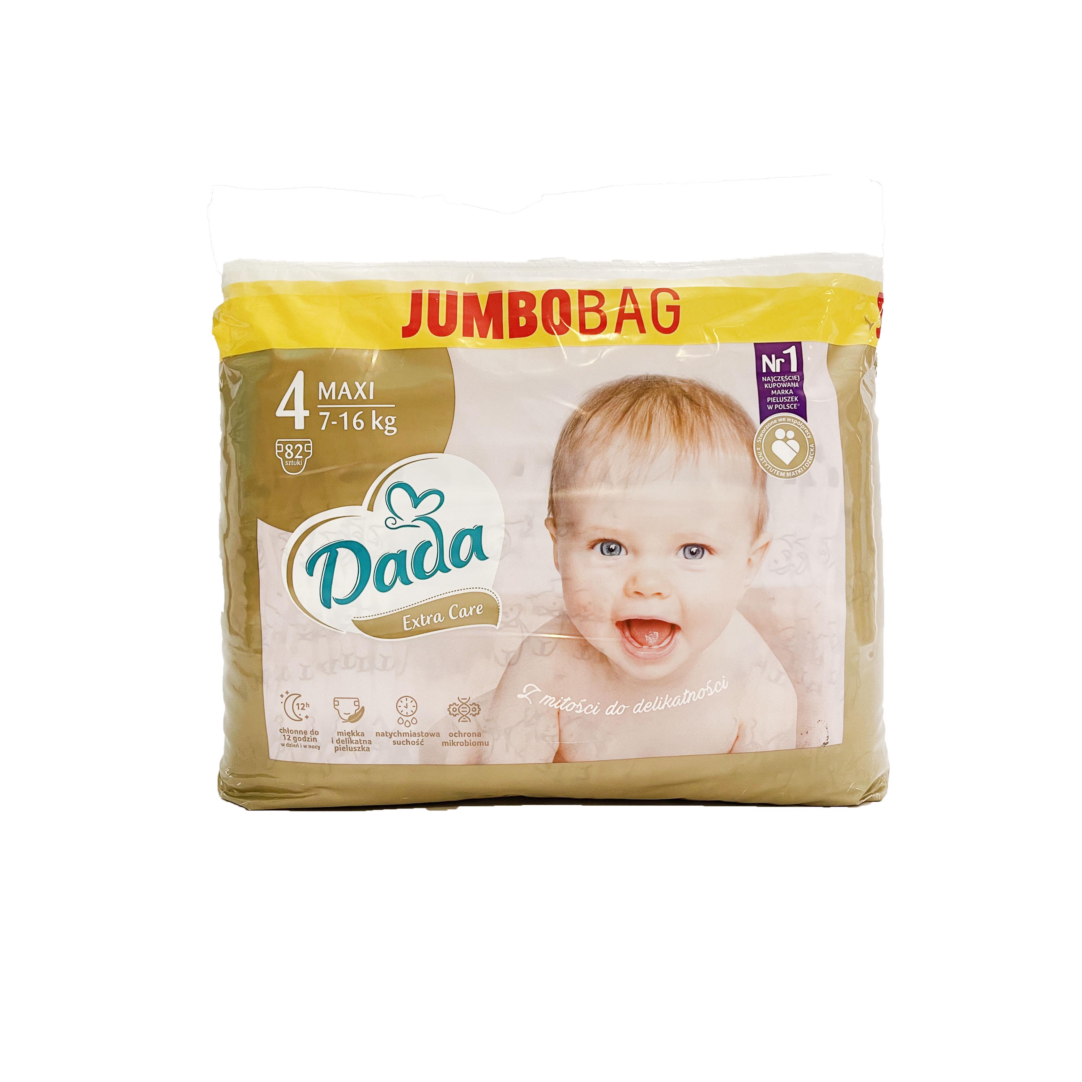 Подгузники Dada Extra Care Jumbo Bag 4 Maxi 7-16 кг 82 шт. (DEC4-82)