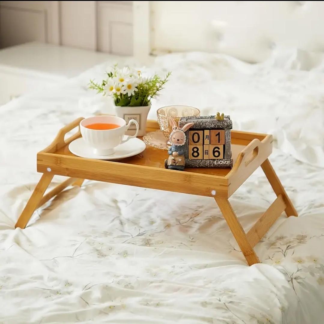 Столик-поднос деревянный со складными ножками для завтрака в кровать (2494309394) - фото 2 Столик-поднос деревянный со складными ножками для завтрака в кровать (2494309394) - фото 2