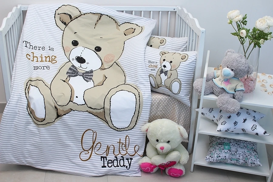Комплект постільної білизни для немовлят TAGtekstil Teddy Ведмедик Бежевий (18098)