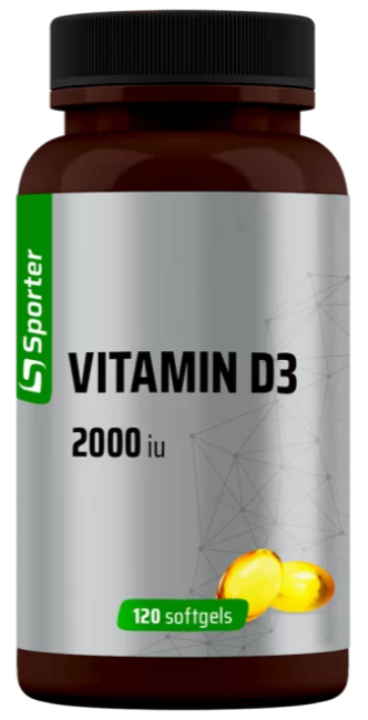 Вітамін Д3 холекальциферол Sporter Vitamin D3 2000 МО 120 софтгель Вітамін Д3 холекальциферол Sporter Vitamin D3 2000 МО 120 софтгель