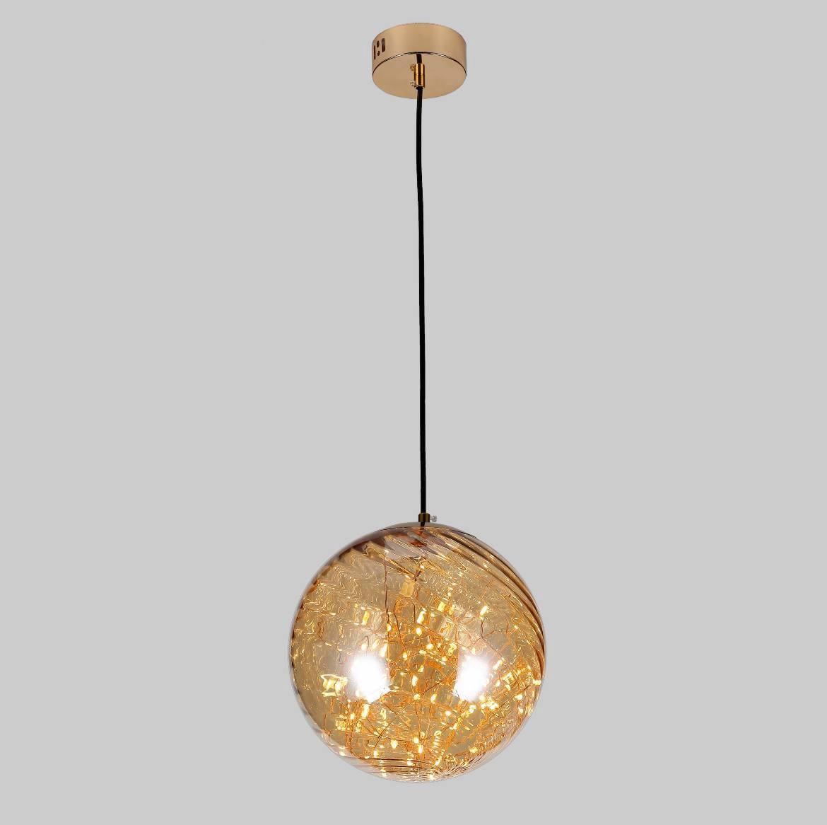 Підвіс світлодіодний скляний 25 см (52-9763-LED AMBER)