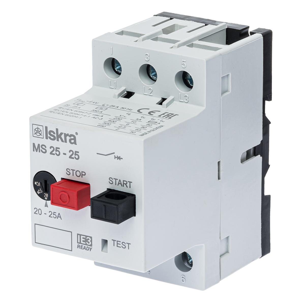 Выключатель защиты двигателя Iskra MS25-25 автоматический 20-25А 220-690 В (30107967000)