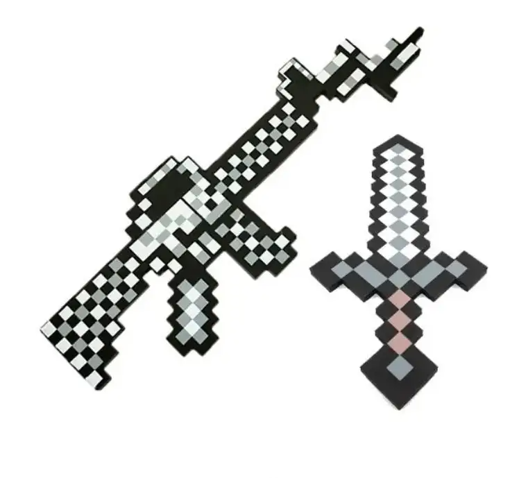 Набор оружия Майнкрафт Железный меч/железный автомат (9001) Набор оружия Майнкрафт Железный меч/железный автомат (9001)