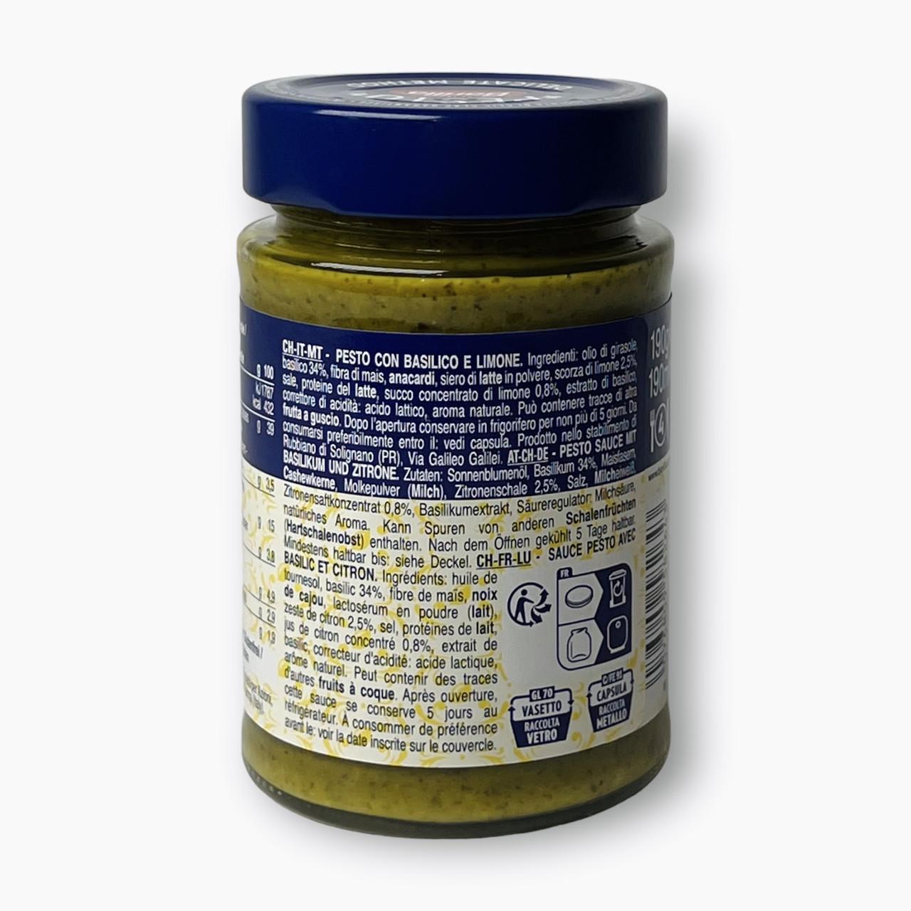 Соус песто Barilla Pesto Basilico e limone 190 мл (1891305066) - фото 4