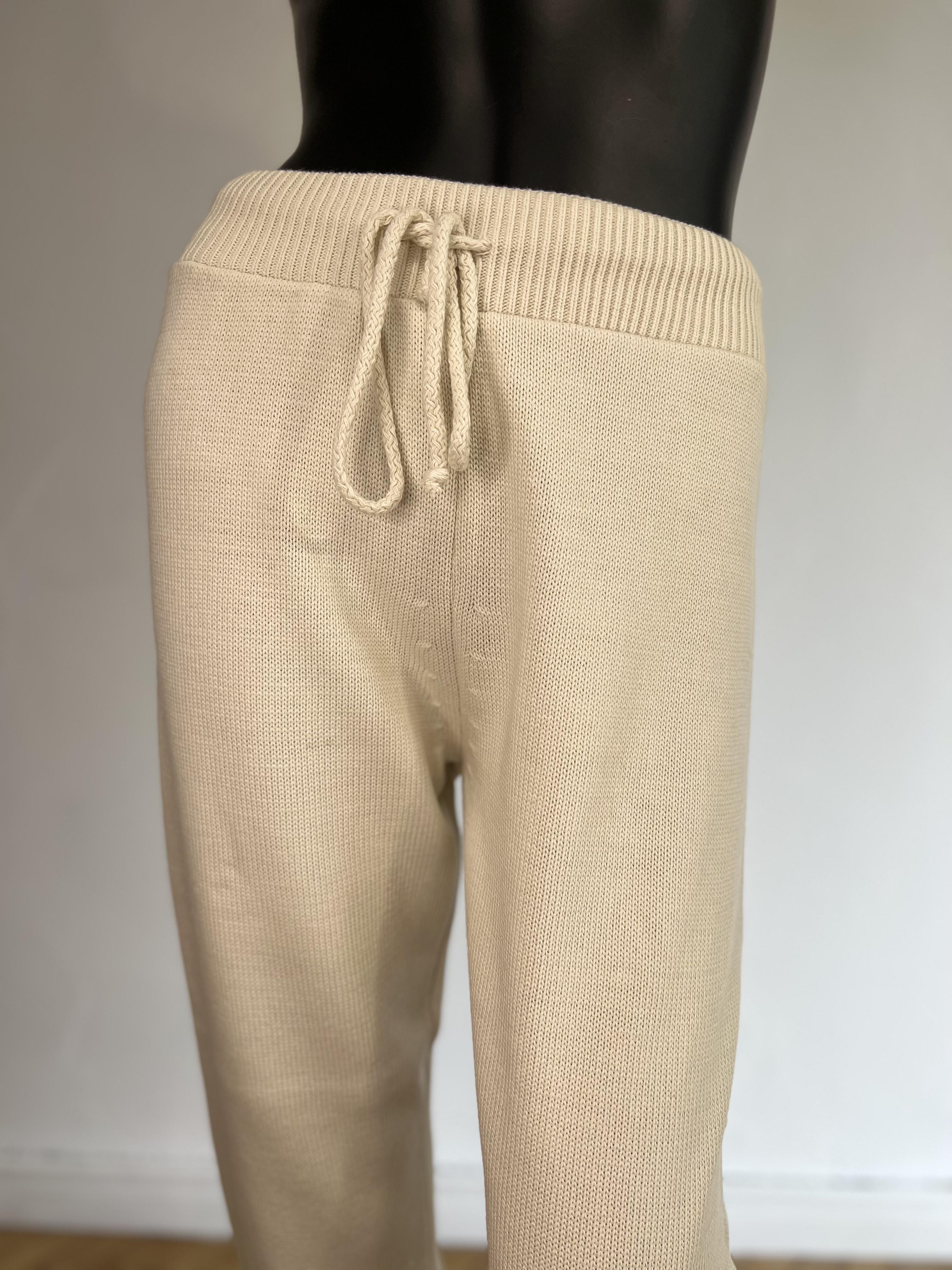 Брюки вязаные женские на зиму-весну WALERI one size Молочный - фото 3 Брюки вязаные женские на зиму-весну WALERI one size Молочный - фото 3