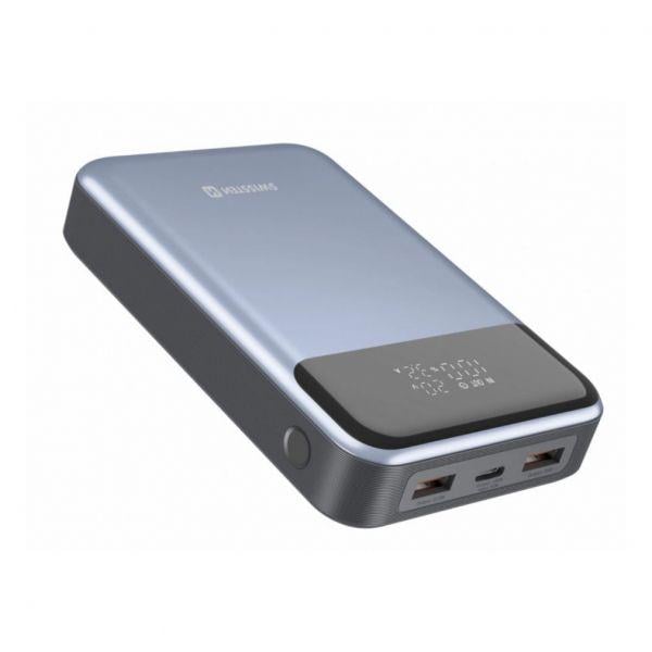 Повербанк Swissten 20000 mAh 100W Black/Silver (8595217483781)