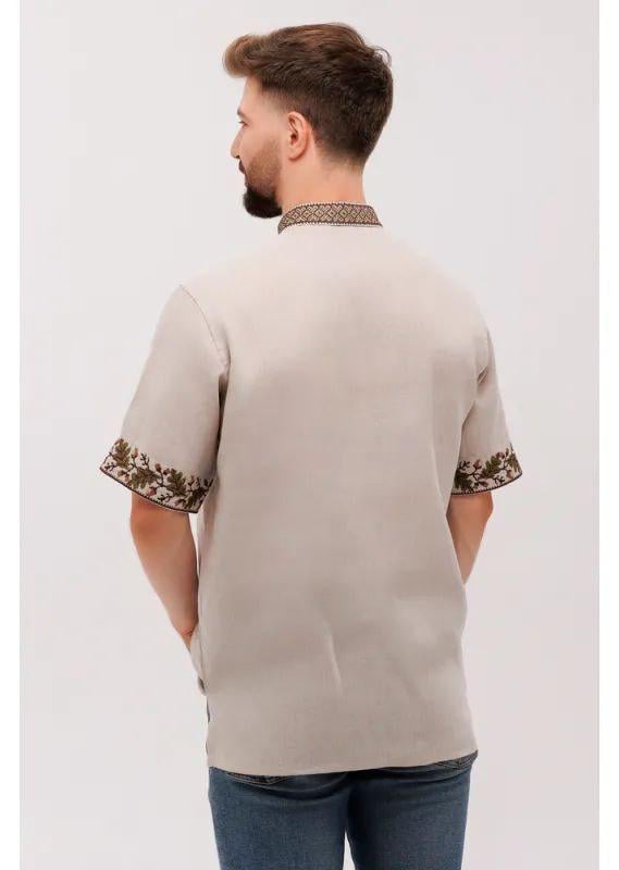 Вышиванка мужская р. 54 Бежевый (394) - фото 4 Вышиванка мужская р. 54 Бежевый (394) - фото 4