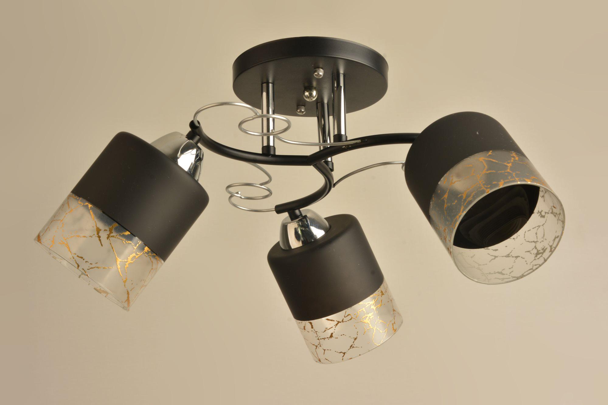 Люстра потолочная Sirius Л 8128/3А BK+CR