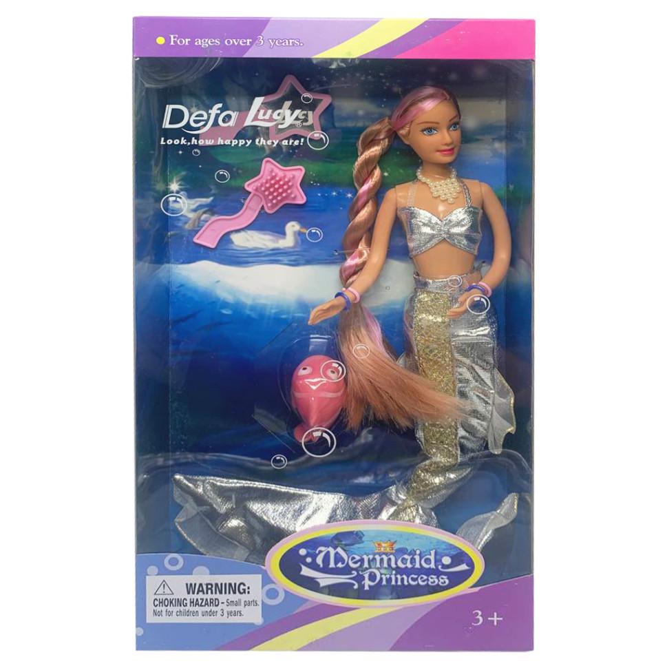 Кукла русалка Bambi с изменяющимися волосами 26 см Серебряный (ID-188-L-11)