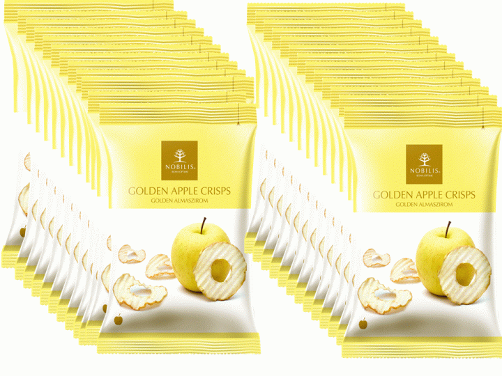 Упаковка яблочныx чипсов Nobilis Голден 20 г х 25 шт.