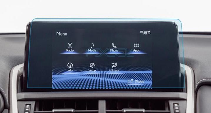 Стекло защитное Pixsel гибридный глянец на монитор Lexus NX 11,5“ 2018-2021