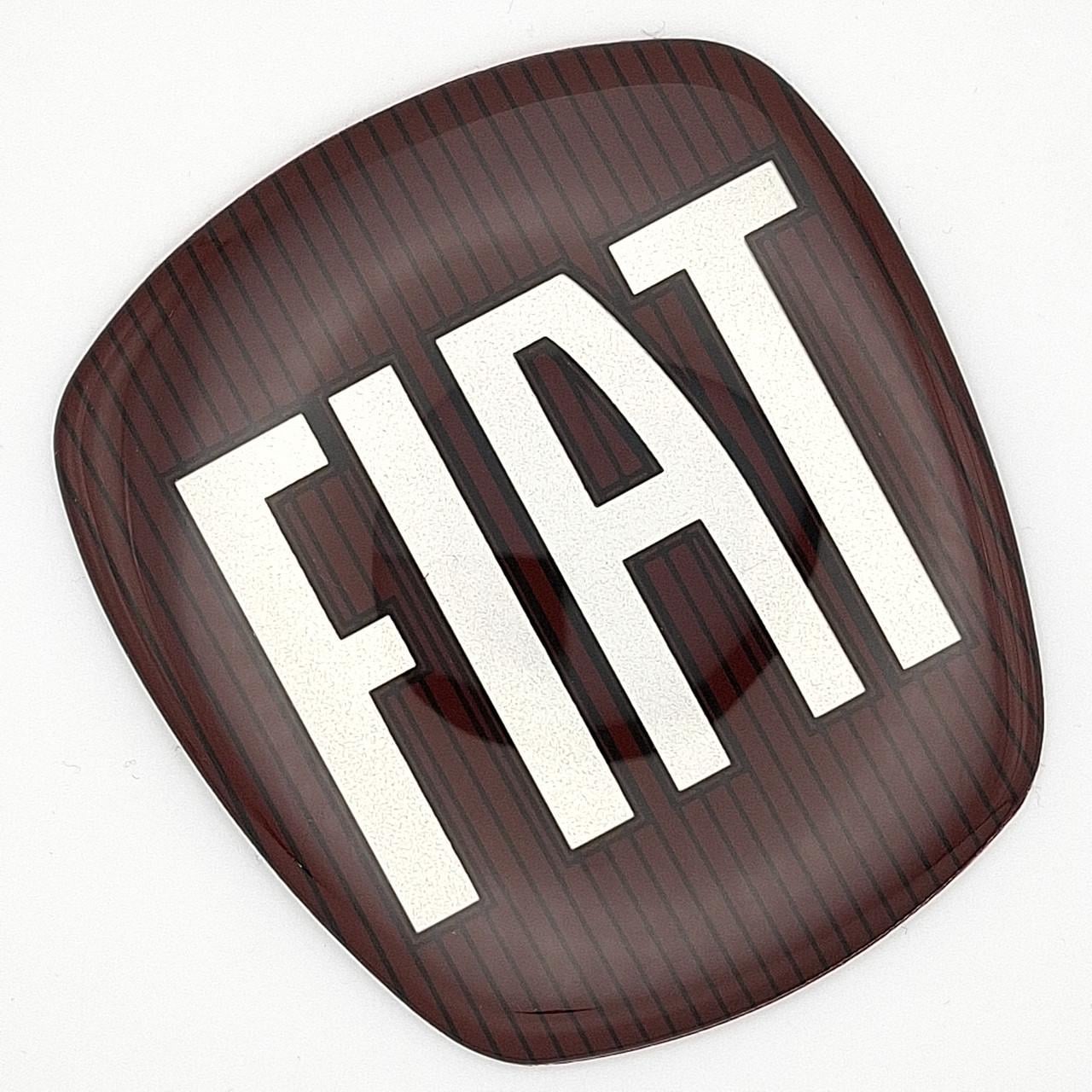 Эмблема вставка в значок Fiat 71х64 мм Коричневый/Хром глянцевый (2849026114)