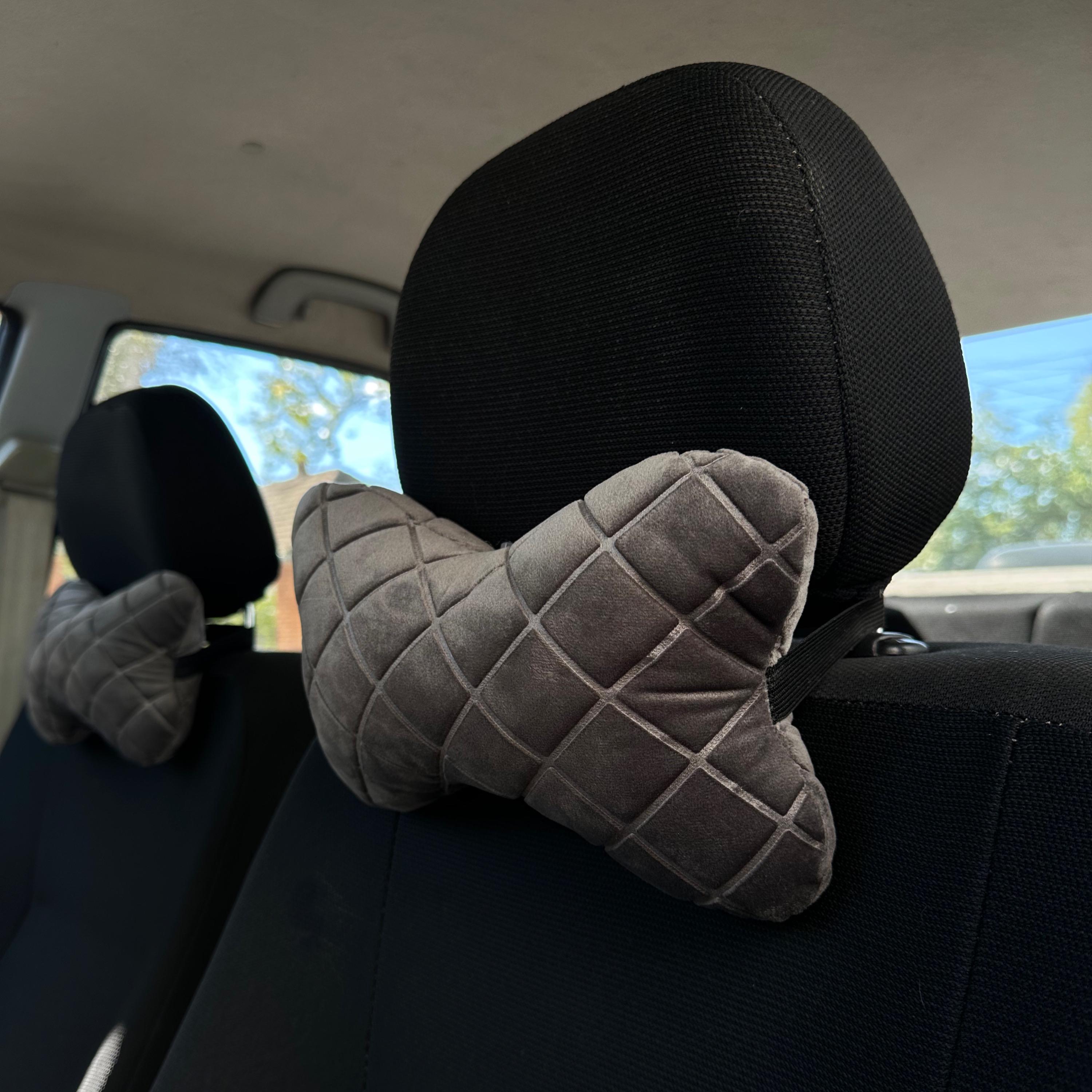 Подушка в машину с алькантарой 27x16x8 см Серый (24167323) - фото 2 Подушка в машину с алькантарой 27x16x8 см Серый (24167323) - фото 2