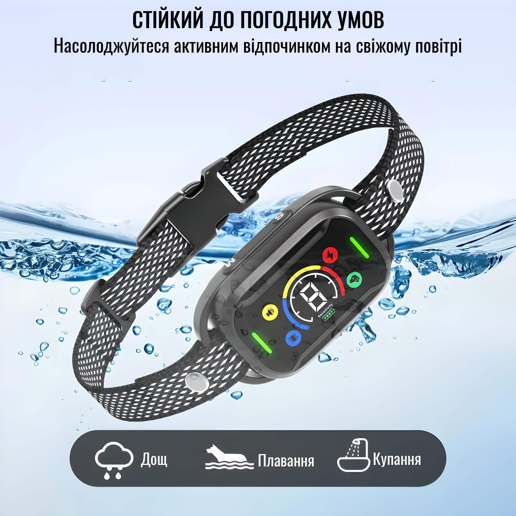 Ошейник для собак DOAKT Smart Bark Collar антилайка с электроимпульсом и вибрацией автоматический водонепроницаемый (TZ-TC319C) - фото 4