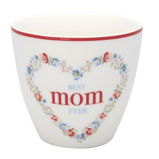 Чашка латте GreenGate Mom 250 мл White (5707463390345) - фото 1 Чашка латте GreenGate Mom 250 мл White (5707463390345) - фото 1