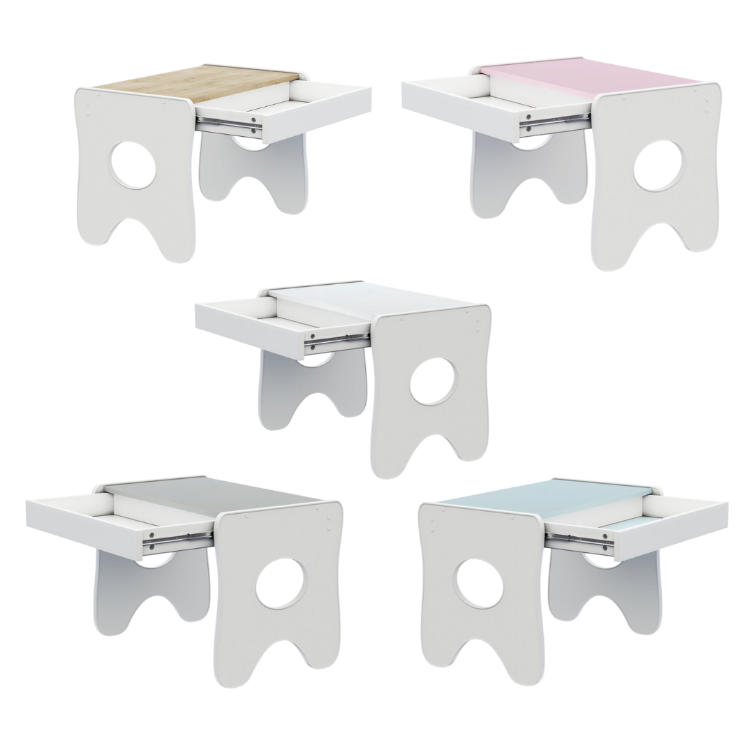 Стільчик для дитячої кімнати 55х37х33 см Білий з блакитним - фото 6 Стільчик для дитячої кімнати 55х37х33 см Білий з блакитним - фото 6