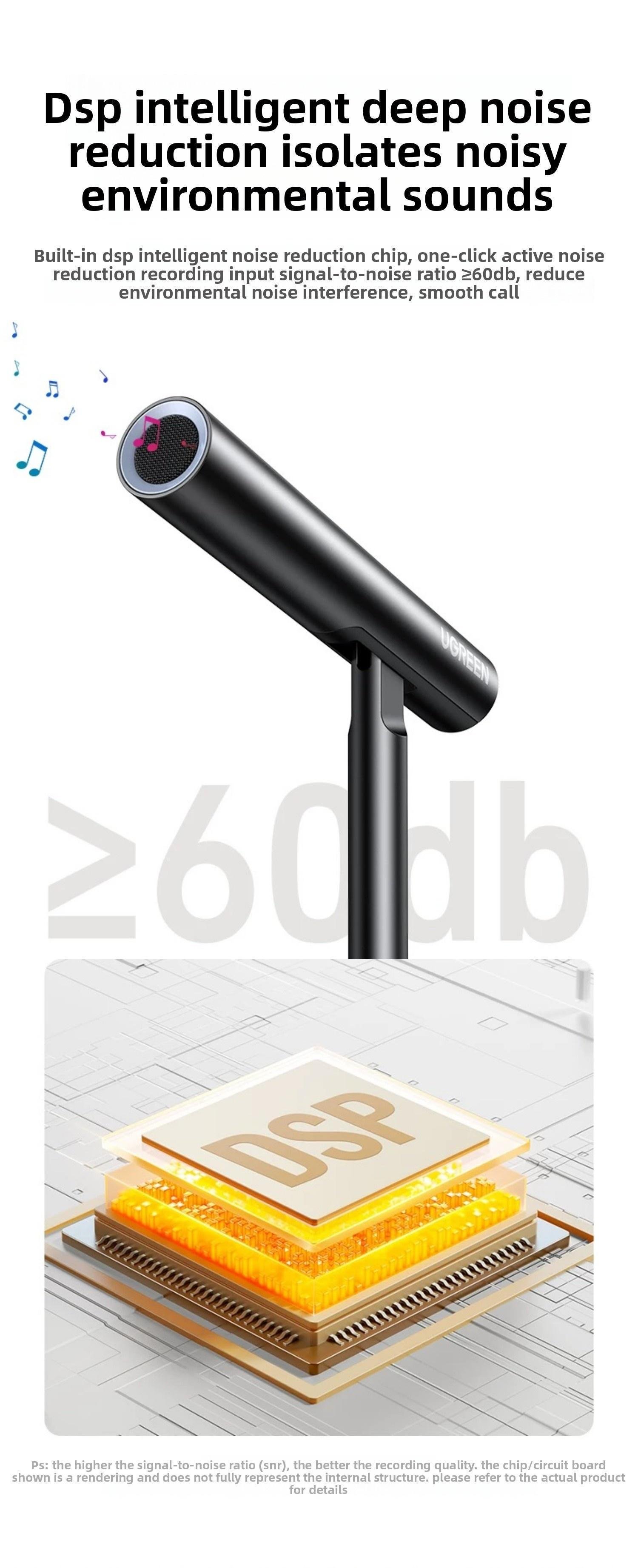 Мікрофон настільний Ugreen 2.4G 360° 8 годин (35344) - фото 17